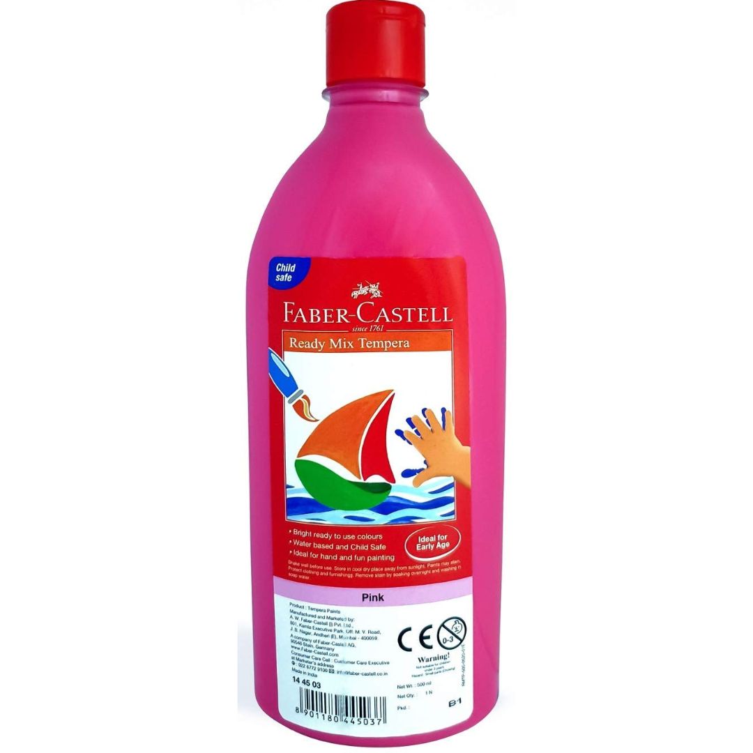 Faber-Castell Ready Mix Tempera 500ml (Child Safe) - Pink