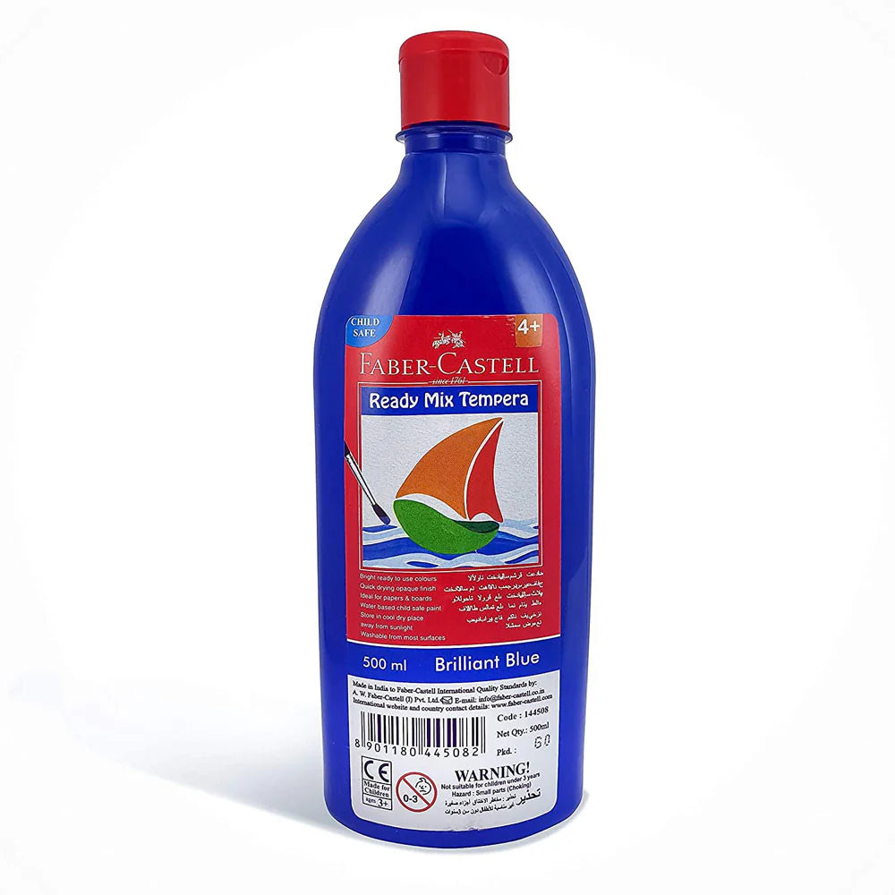 Faber-Castell Ready Mix Tempera 500ml (Child Safe) - Deep Blue