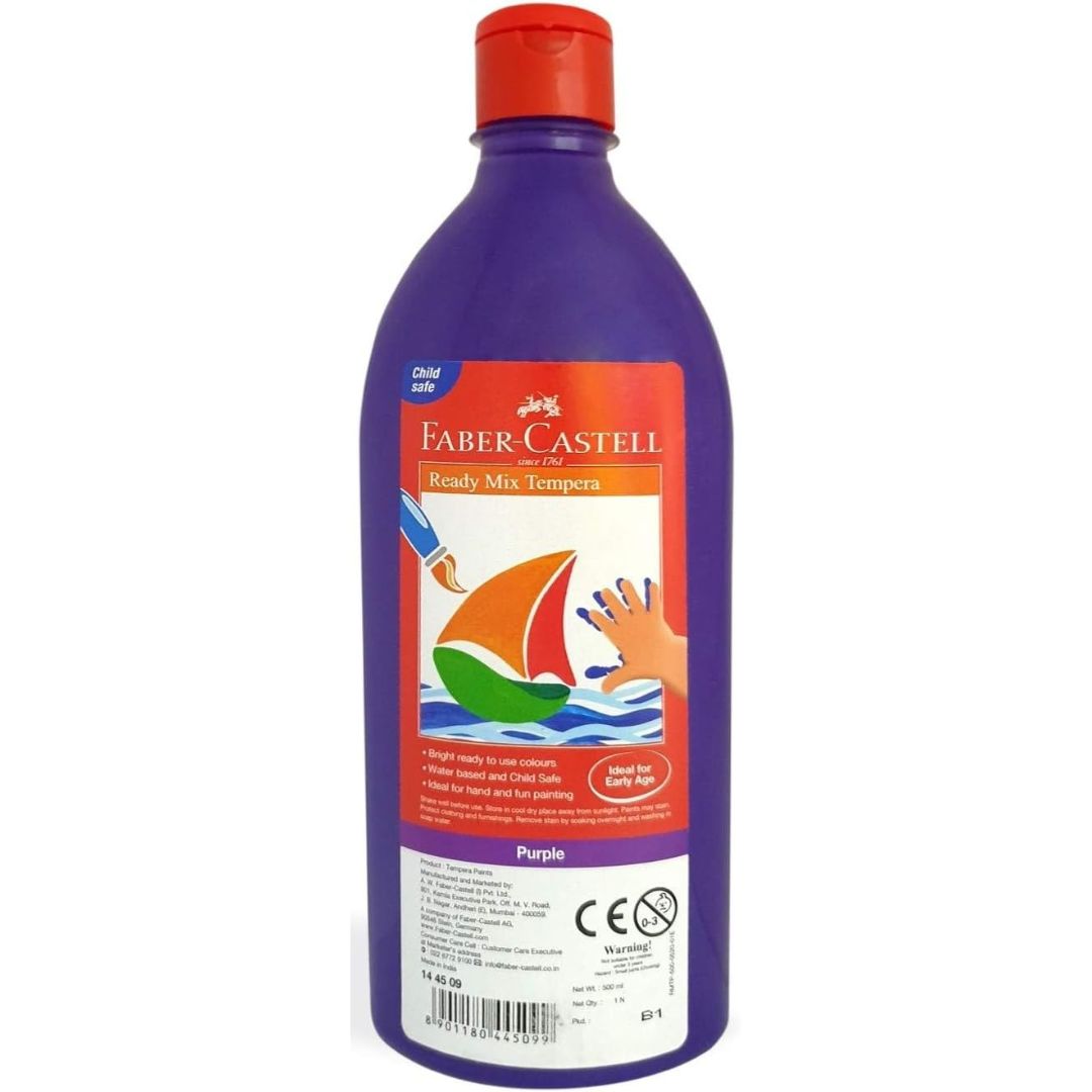 Faber-Castell Ready Mix Tempera 500ml (Child Safe) - Purple