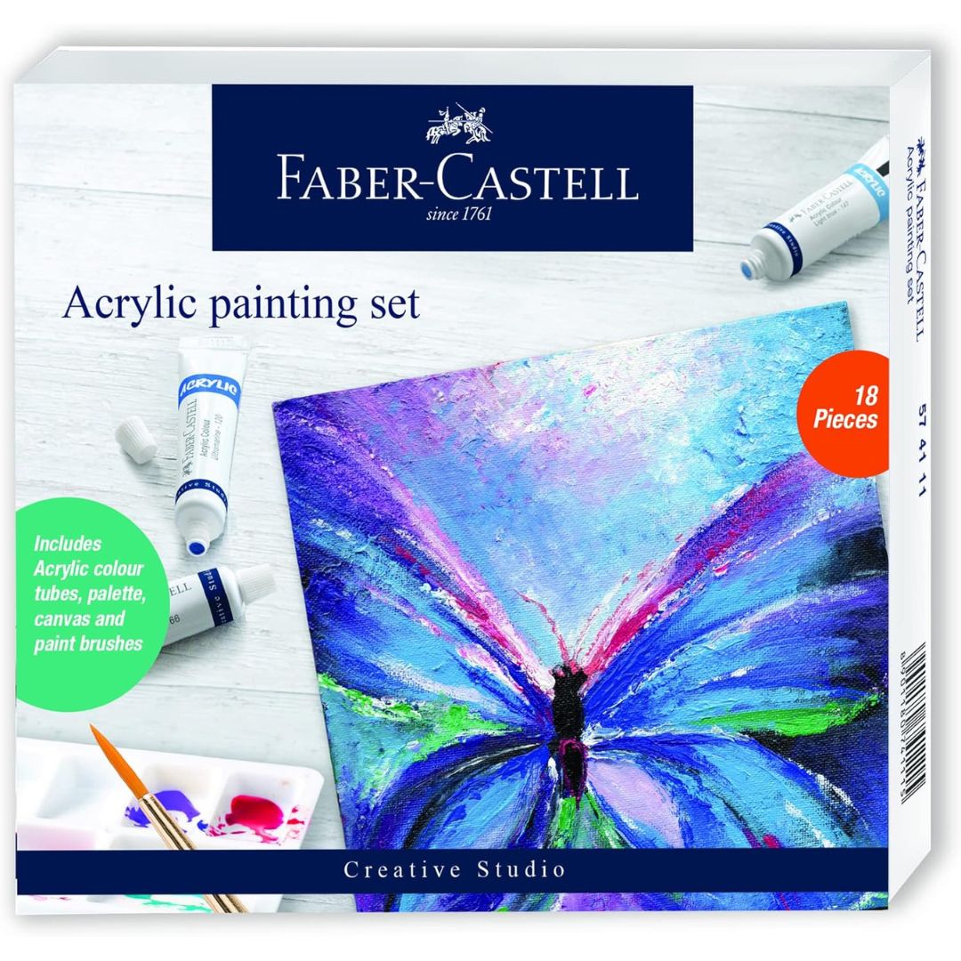 Faber-Castell Acrylic Painting Set Of 18pcs