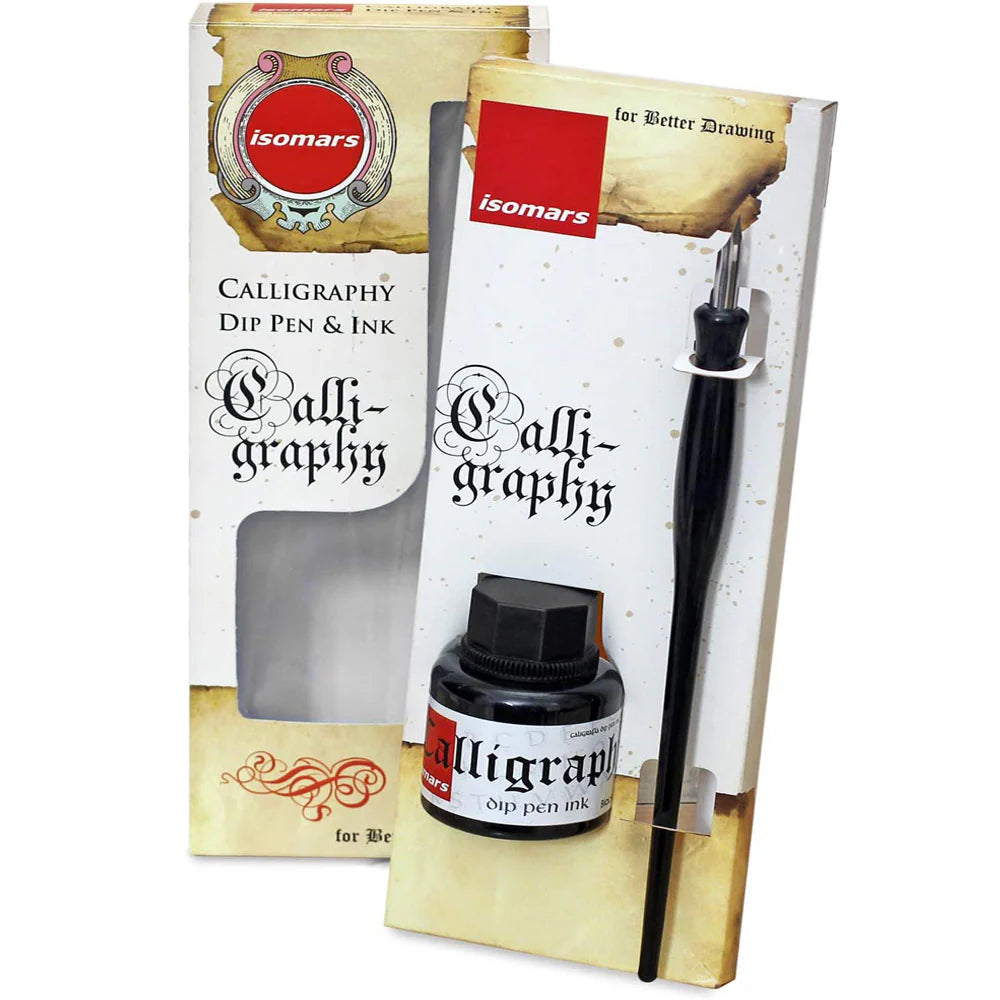 Isomars Calligraphy Dip Pen & Ink 35ml - Black
