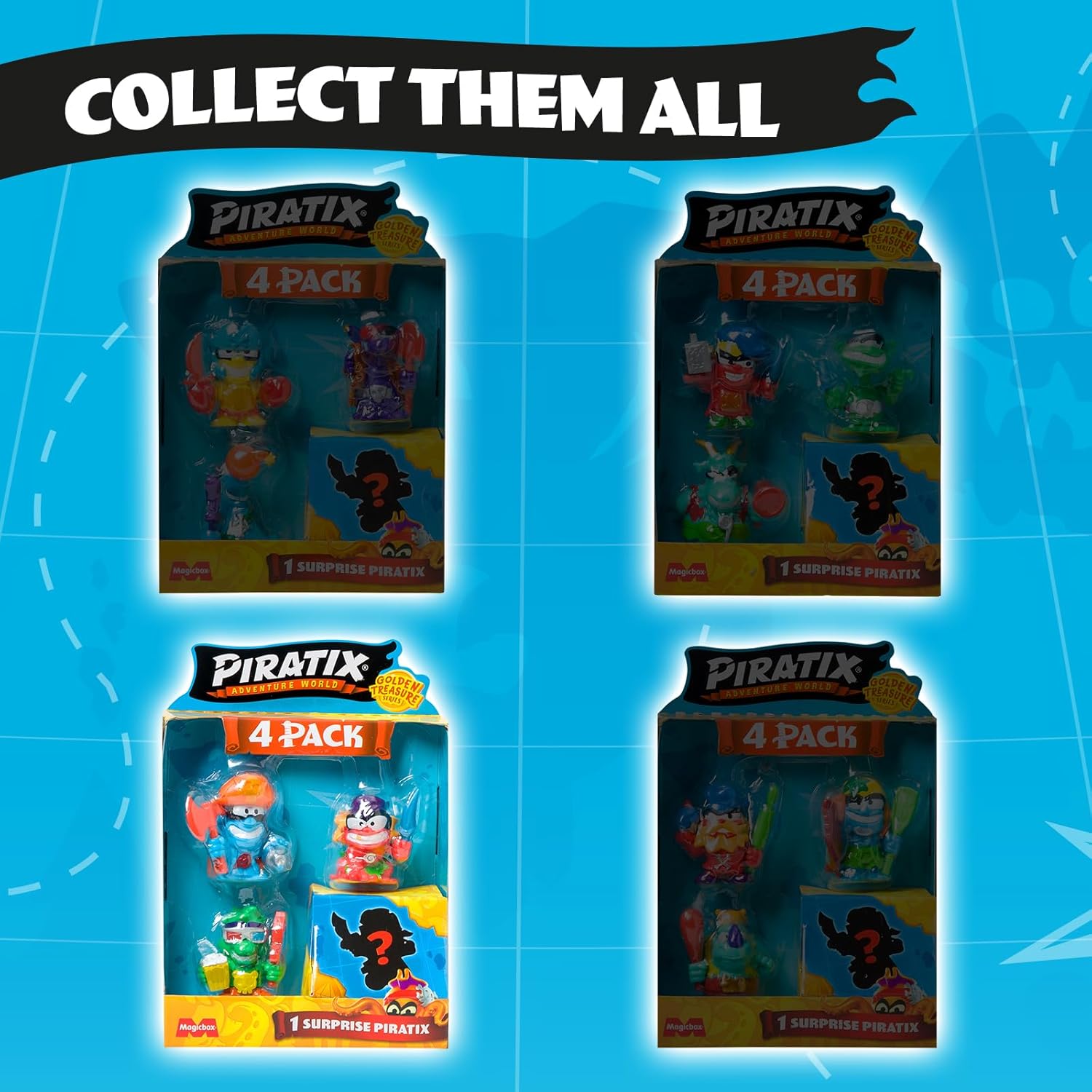 Piratix Golden Treasure Series 4 Pack