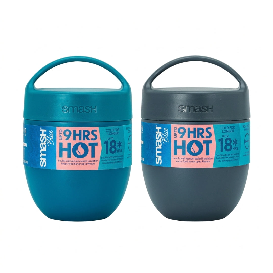 Smash - Blue - Stainless Steel Food Jar 500ml x 1pc Assortment