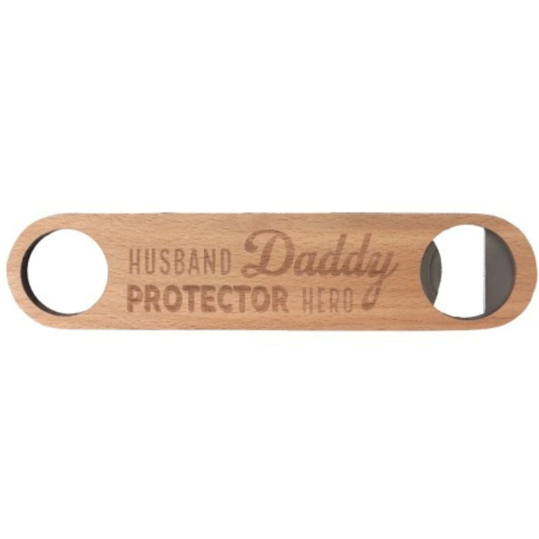 Splosh Wooden Bottle Opener Daddy Protector Hero