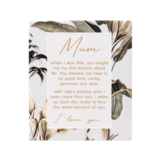 Splosh Ceramic Plaque Exotic - Mum Verse 14 x 12cm