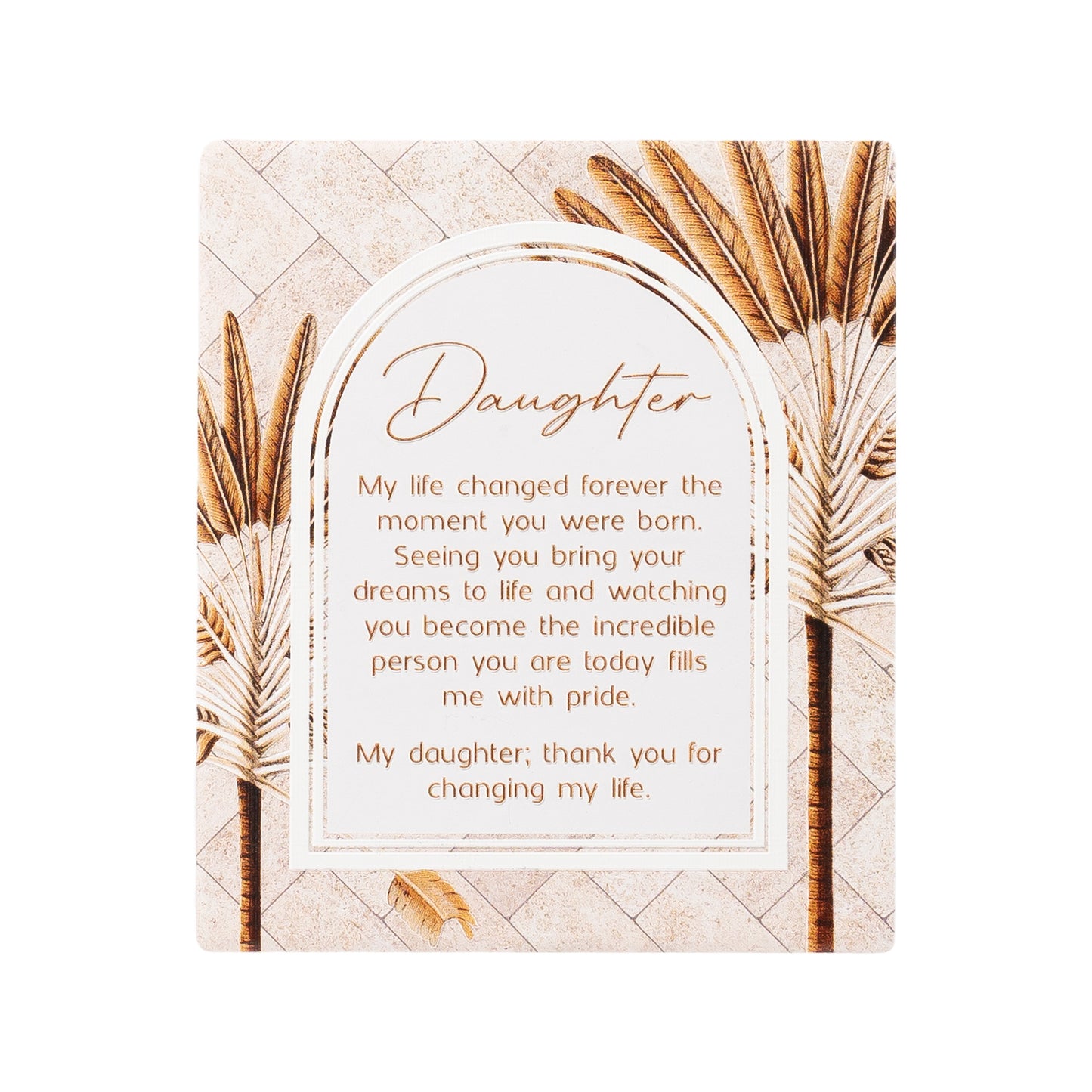 Splosh Ceramic Plaque Exotic - Daughter Verse 14 x 12cm