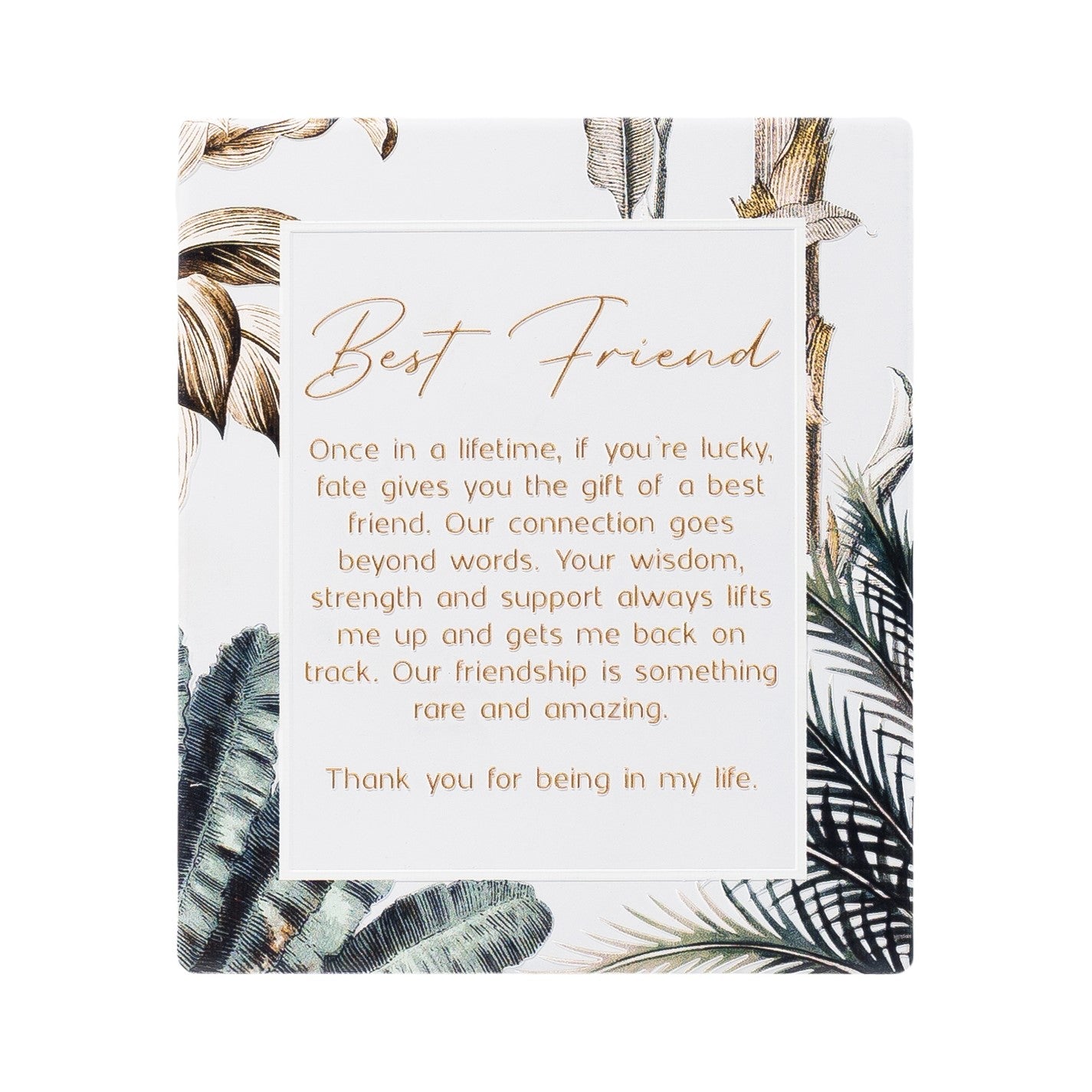 Splosh Ceramic Plaque Exotic - Best Friend Verse 14 x 12cm