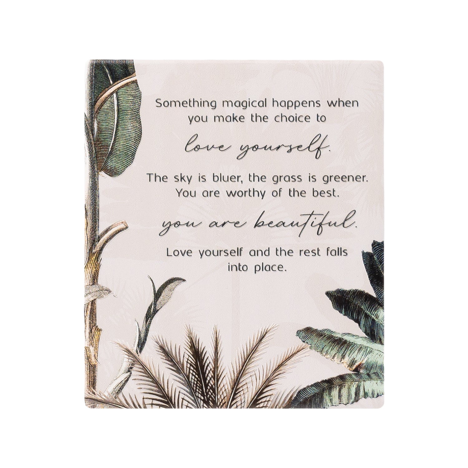 Splosh Ceramic Plaque Exotic - Self Love Verse 14 x 12cm