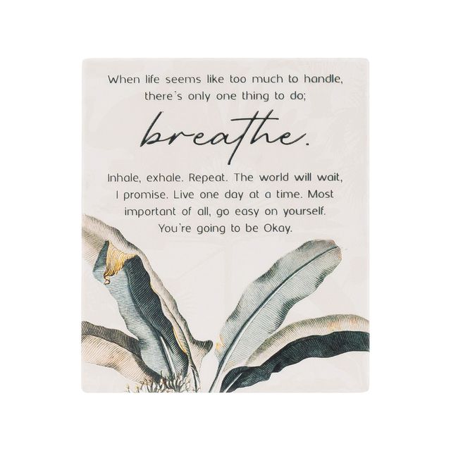 Splosh Ceramic Plaque Exotic - Mindfulness Verse 14 x 12cm