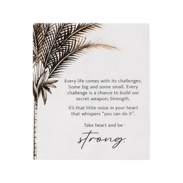 Splosh Ceramic Plaque Exotic - Strenght Verse 14 x 12cm