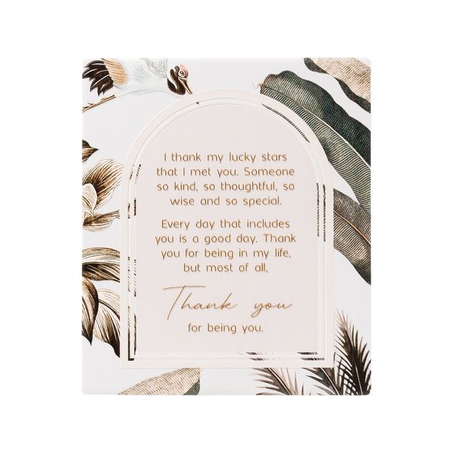 Splosh Ceramic Plaque Exotic - For All You Are Verse 14 x 12cm