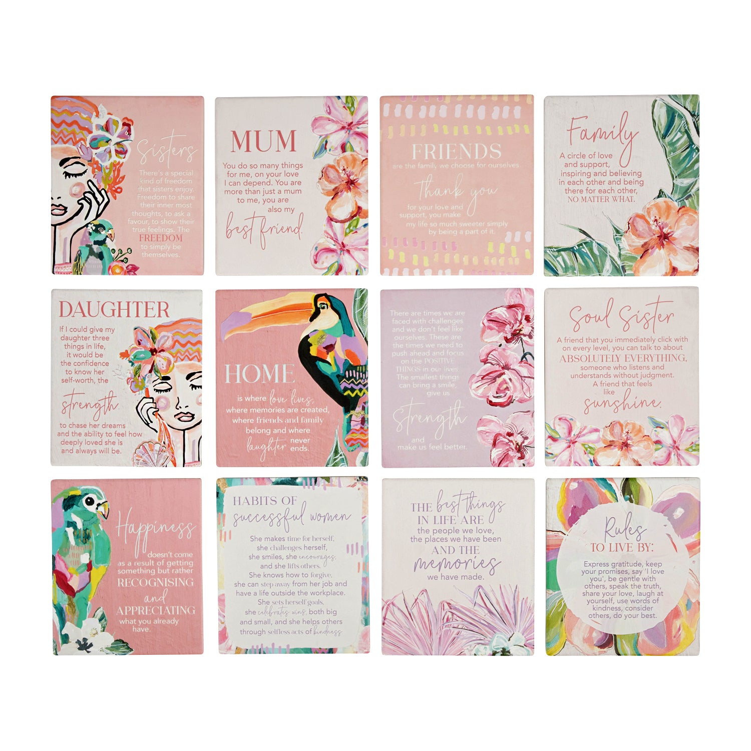 Splosh Ceramic Plaque Talulah 14 x 12cm - Strength Verse
