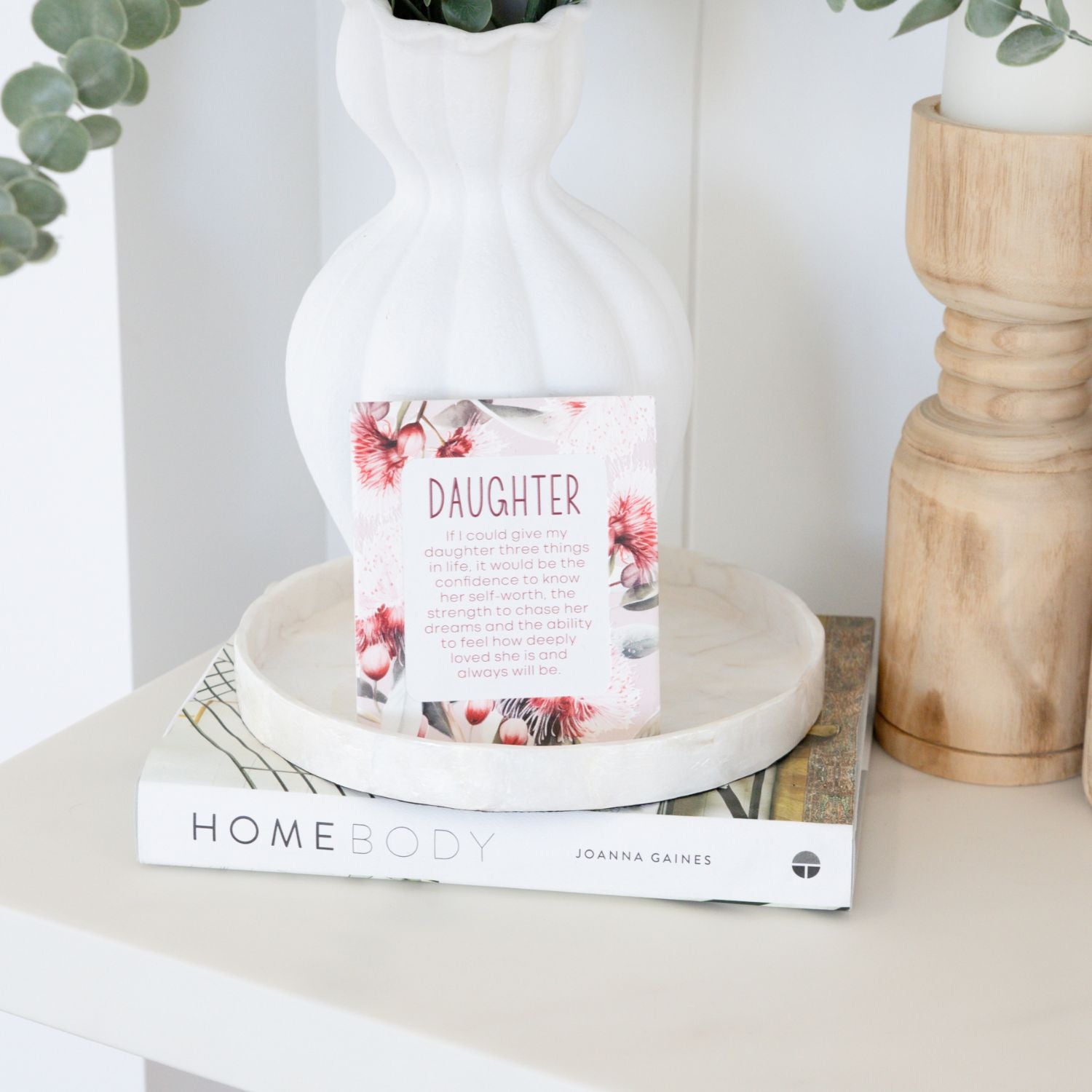 Splosh Ceramic Plaque Native Blooms 14 x 12cm - Daughter Verse
