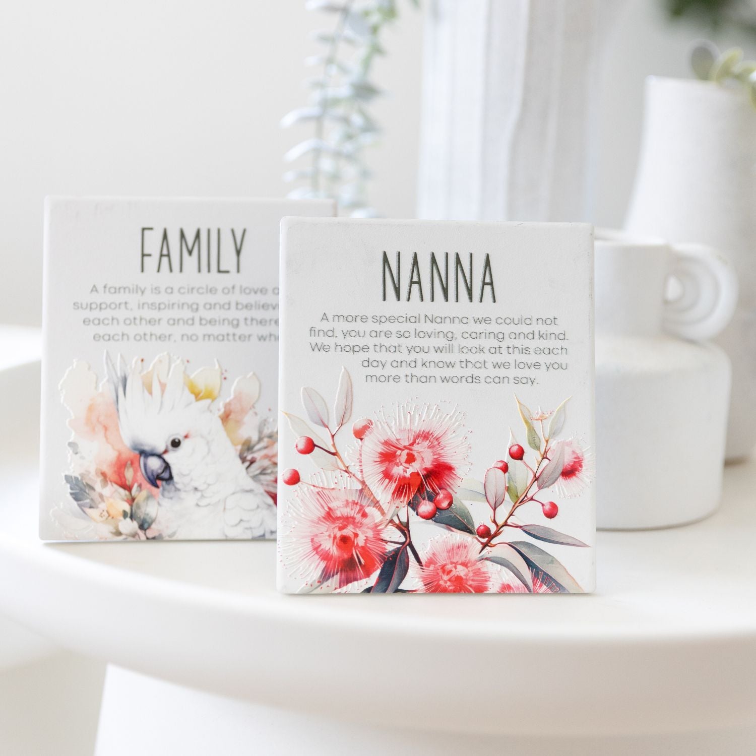 Splosh Ceramic Plaque Native Blooms 14 x 12cm - Nanna Verse