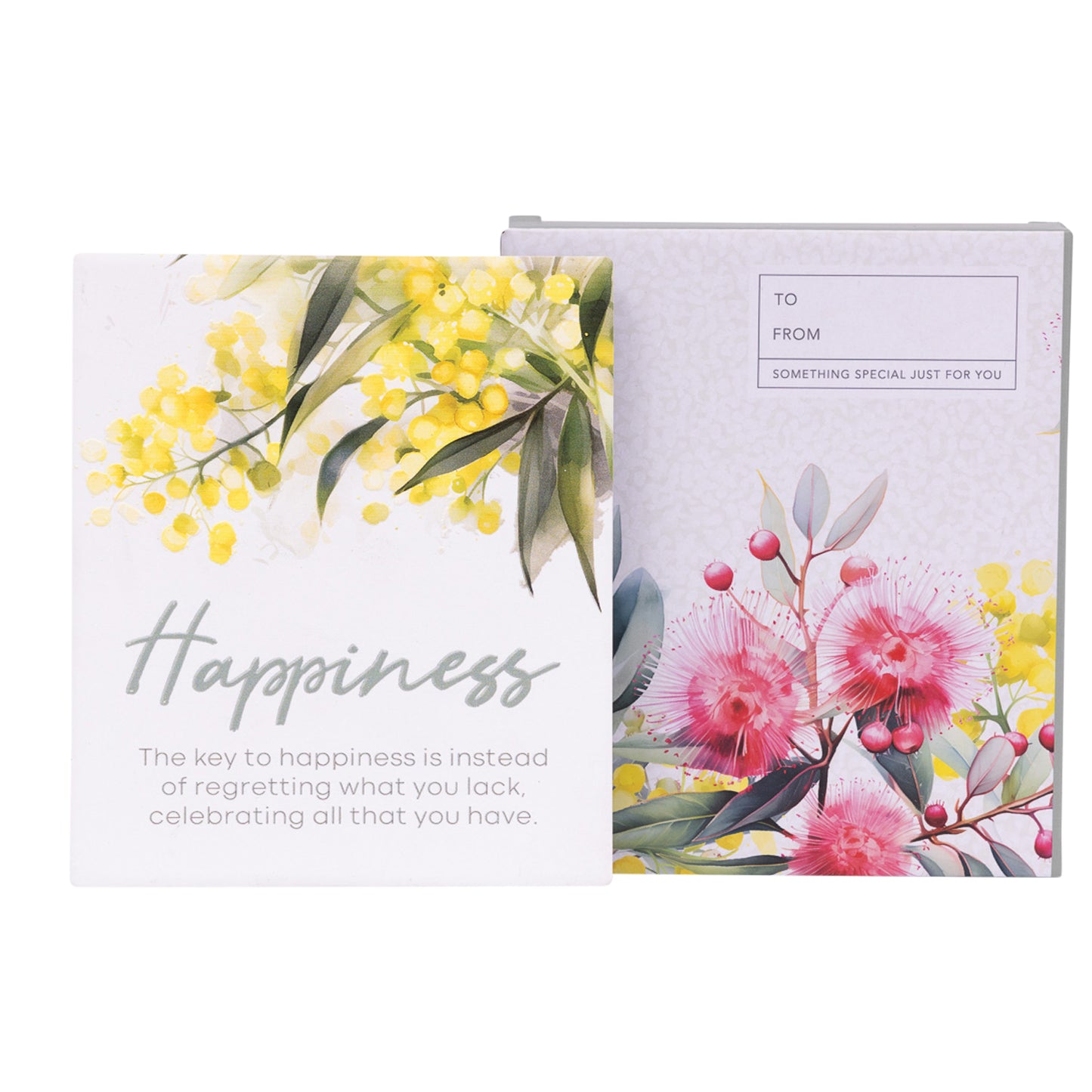 Splosh Ceramic Plaque Native Blooms 14 x 12cm - Happiness Verse