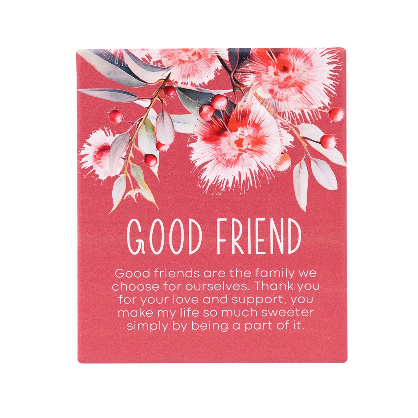 Splosh Ceramic Plaque Native Blooms 14 x 12cm - Good Friend Verse