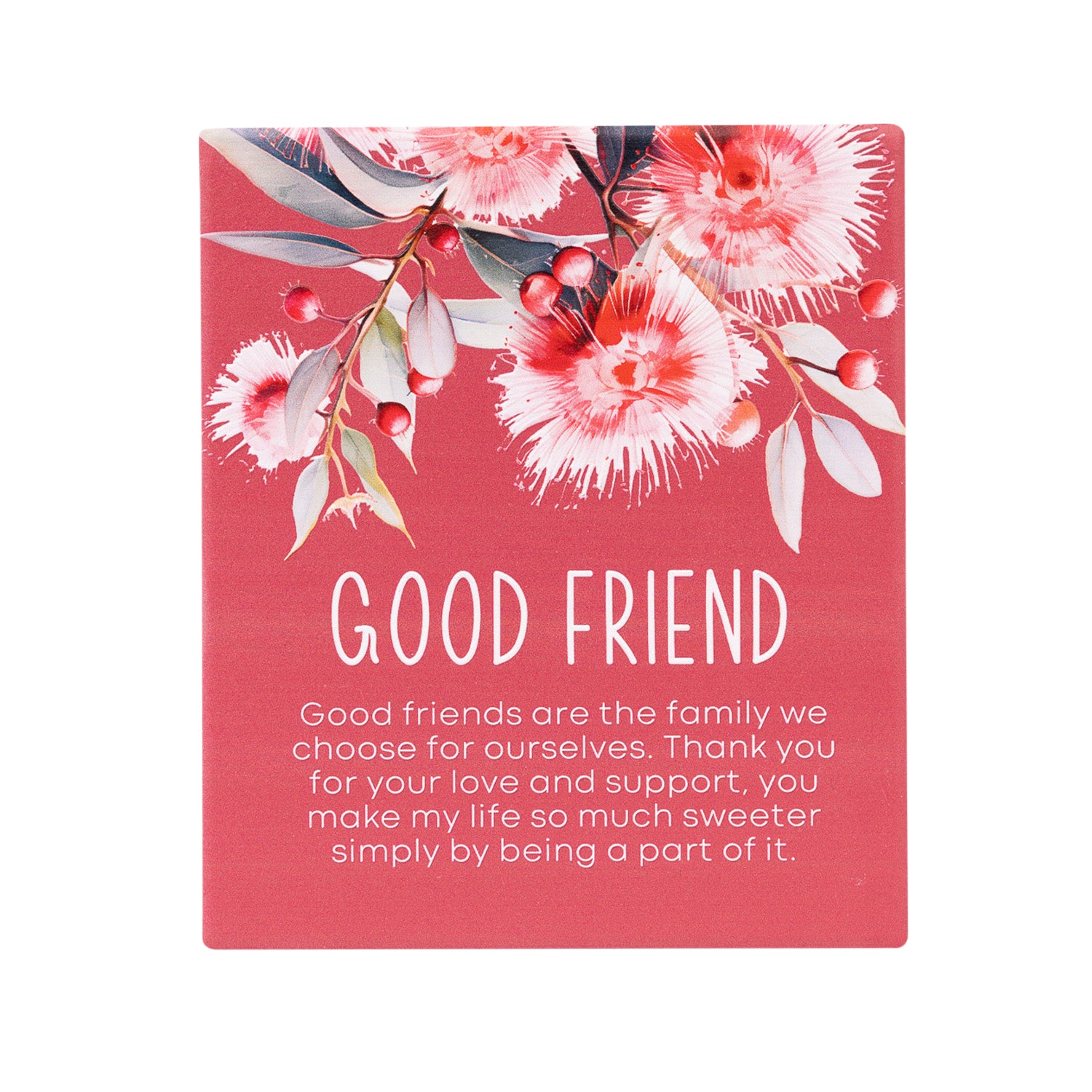 Splosh Ceramic Plaque Native Blooms 14 x 12cm - Good Friend Verse
