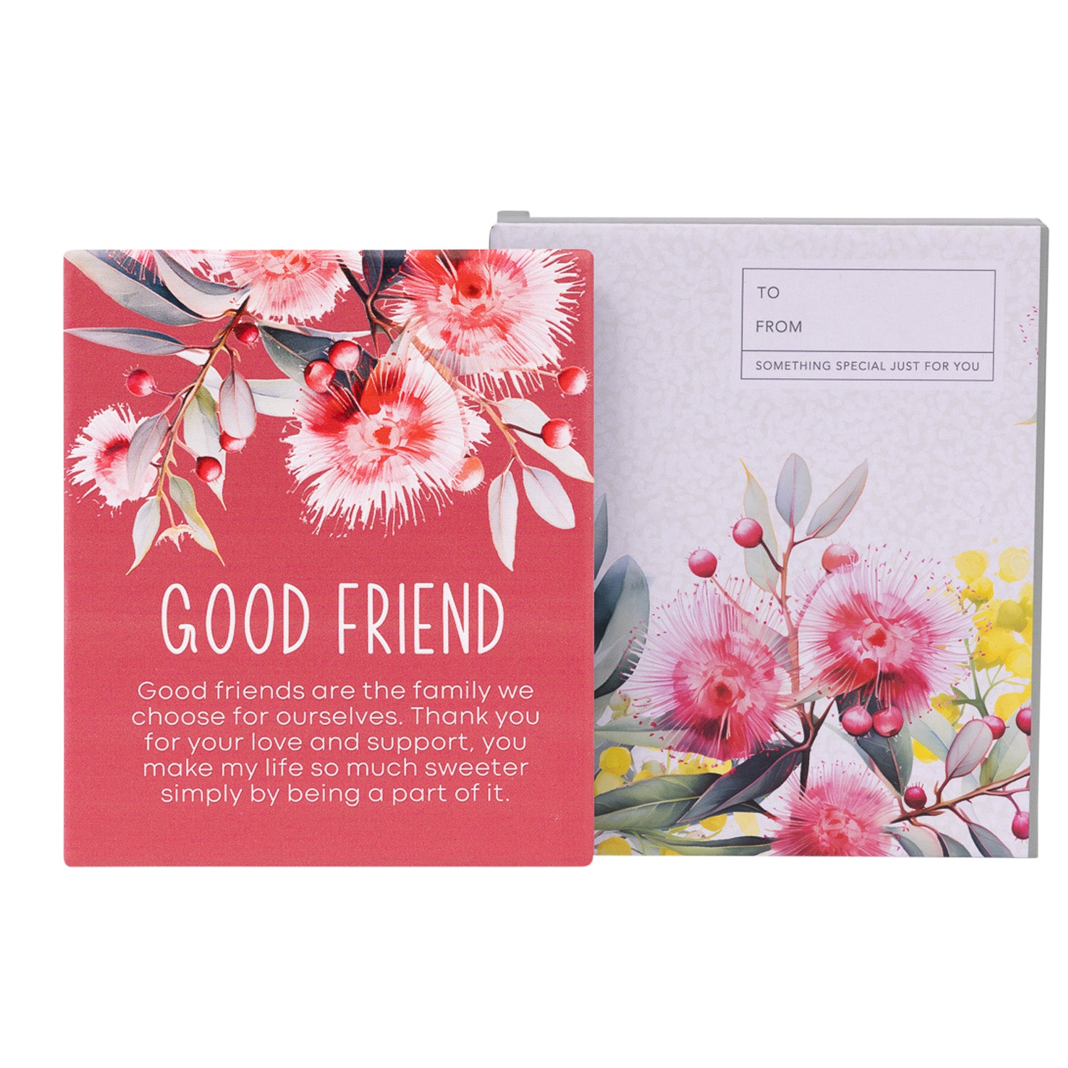 Splosh Ceramic Plaque Native Blooms 14 x 12cm - Good Friend Verse