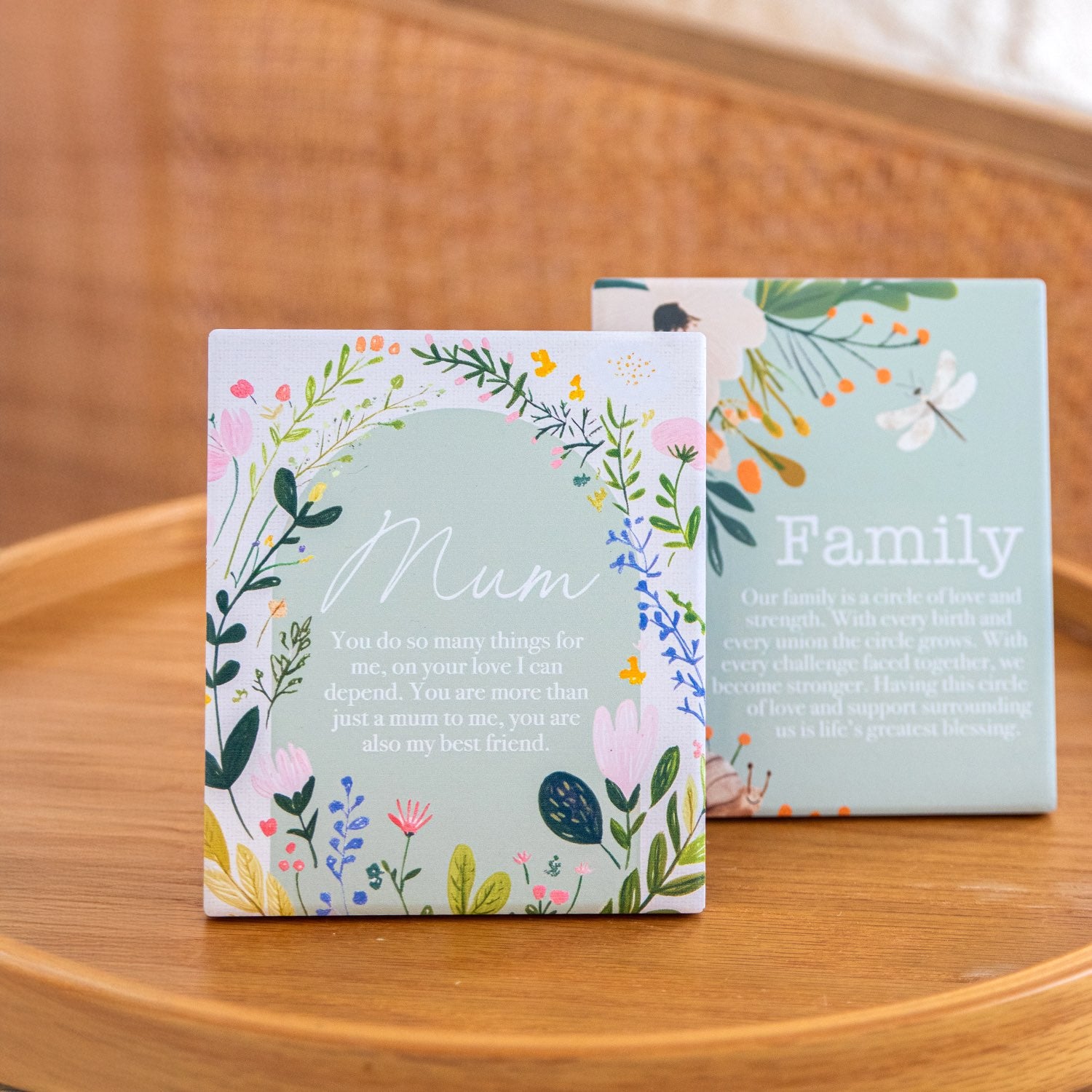 Splosh Ceramic Plaque - Cottage Grove 14 x 12cm - Mum Verse