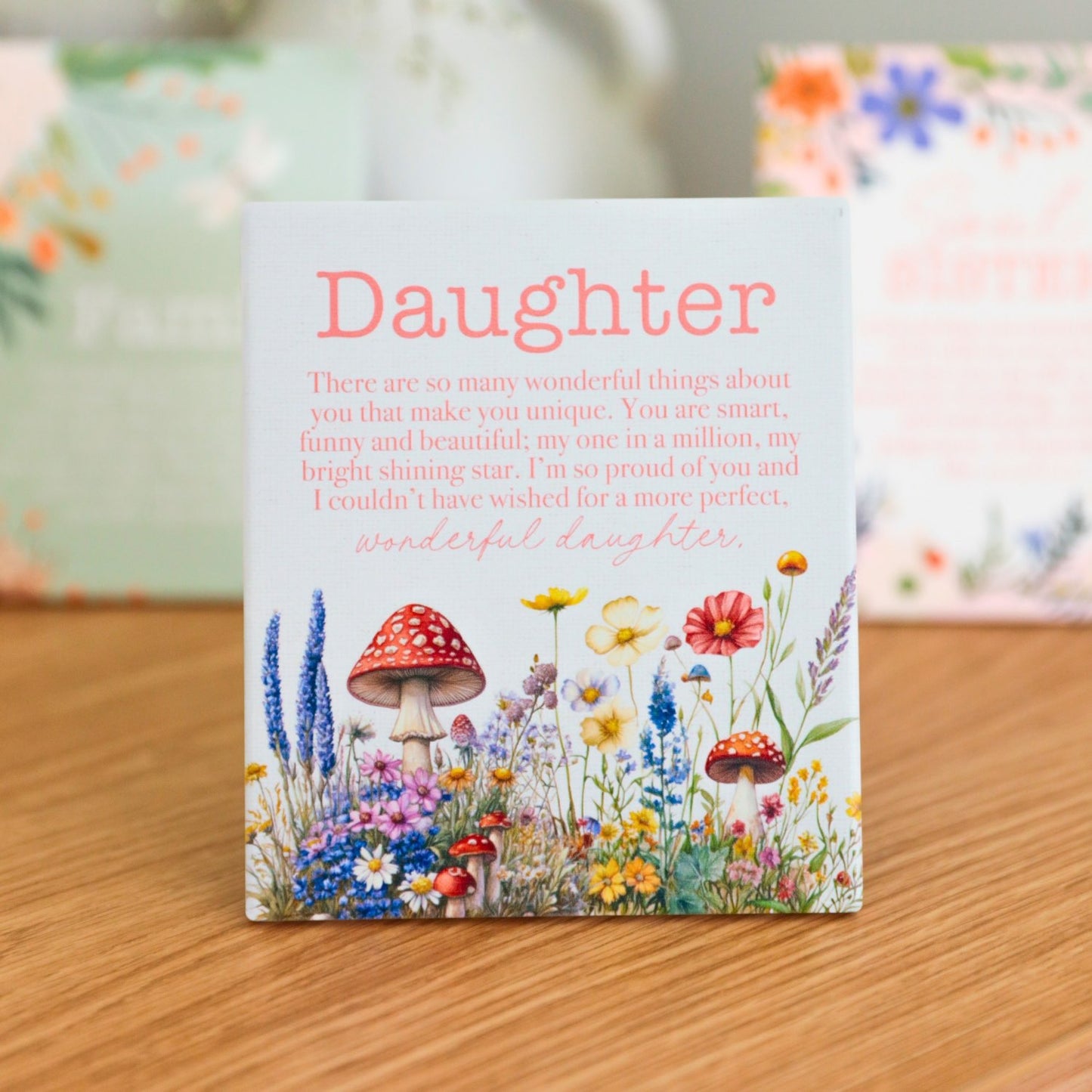 Splosh Ceramic Plaque - Cottage Grove 14 x 12cm - Daughter Verse