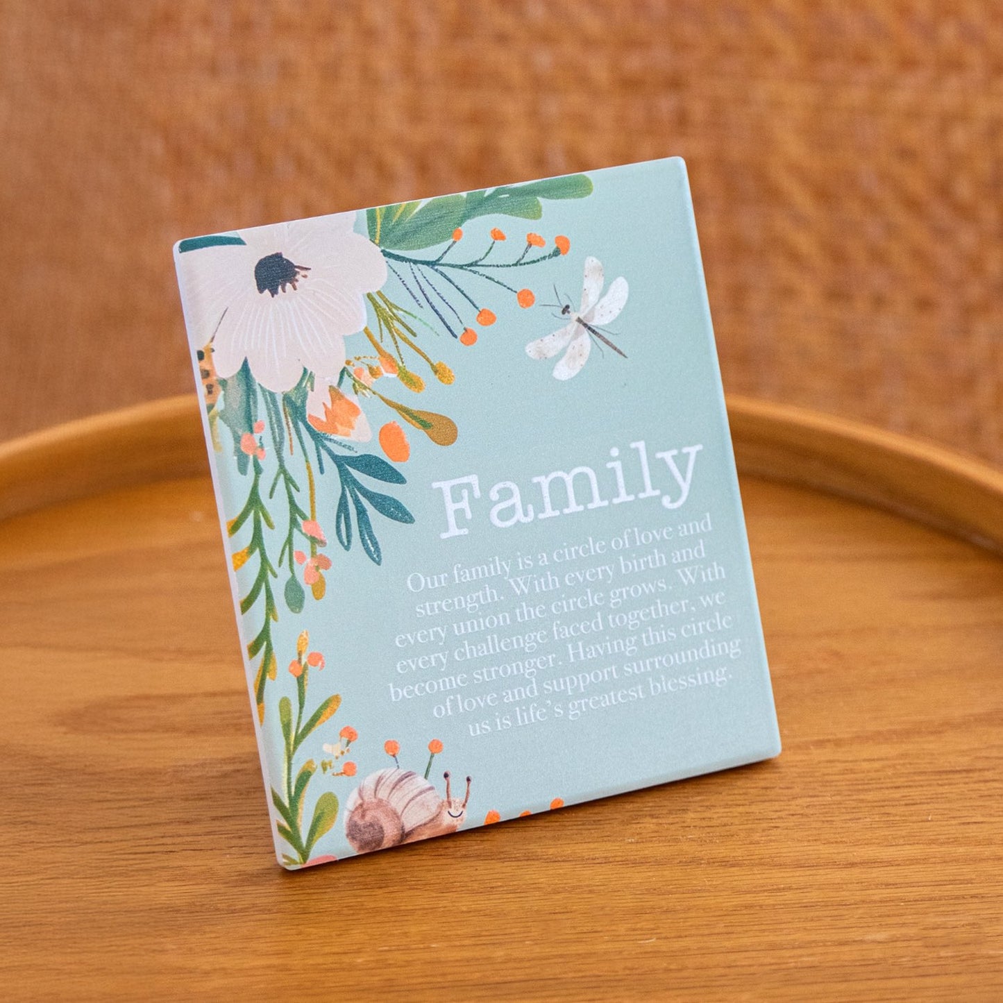 Splosh Ceramic Plaque - Cottage Grove 14 x 12cm - Family Verse
