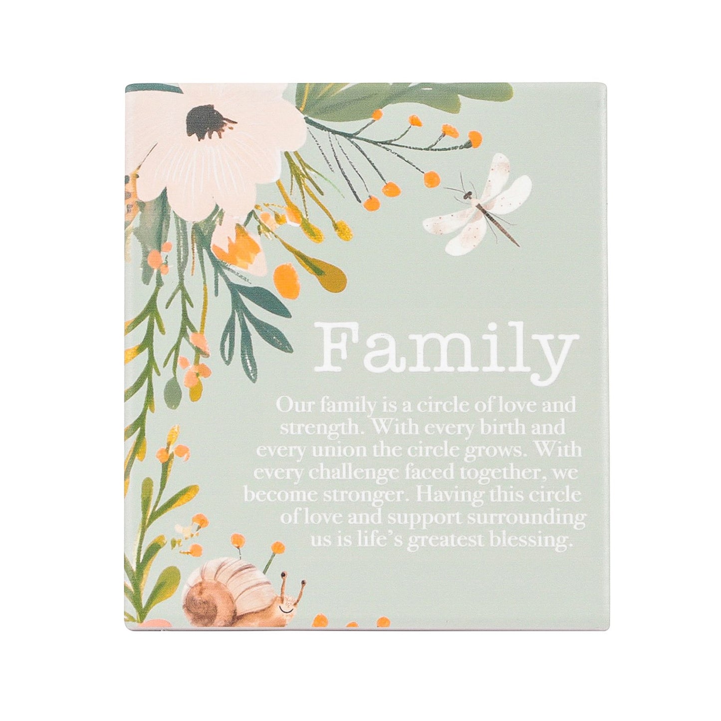 Splosh Ceramic Plaque - Cottage Grove 14 x 12cm - Family Verse