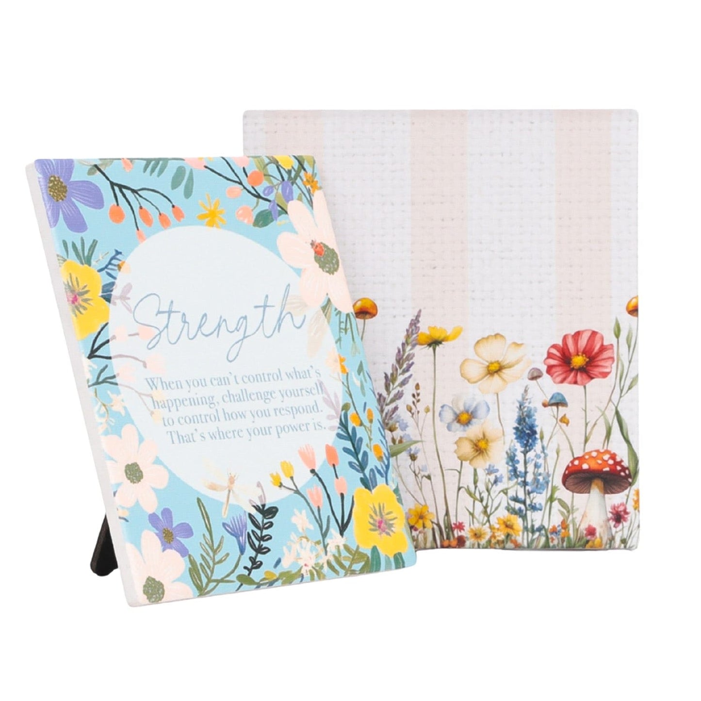 Splosh Ceramic Plaque - Cottage Grove 14 x 12cm - Strength Verse