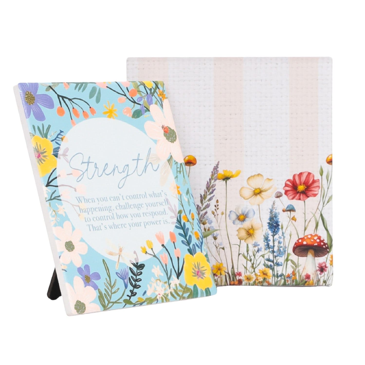 Splosh Ceramic Plaque - Cottage Grove 14 x 12cm - Strength Verse