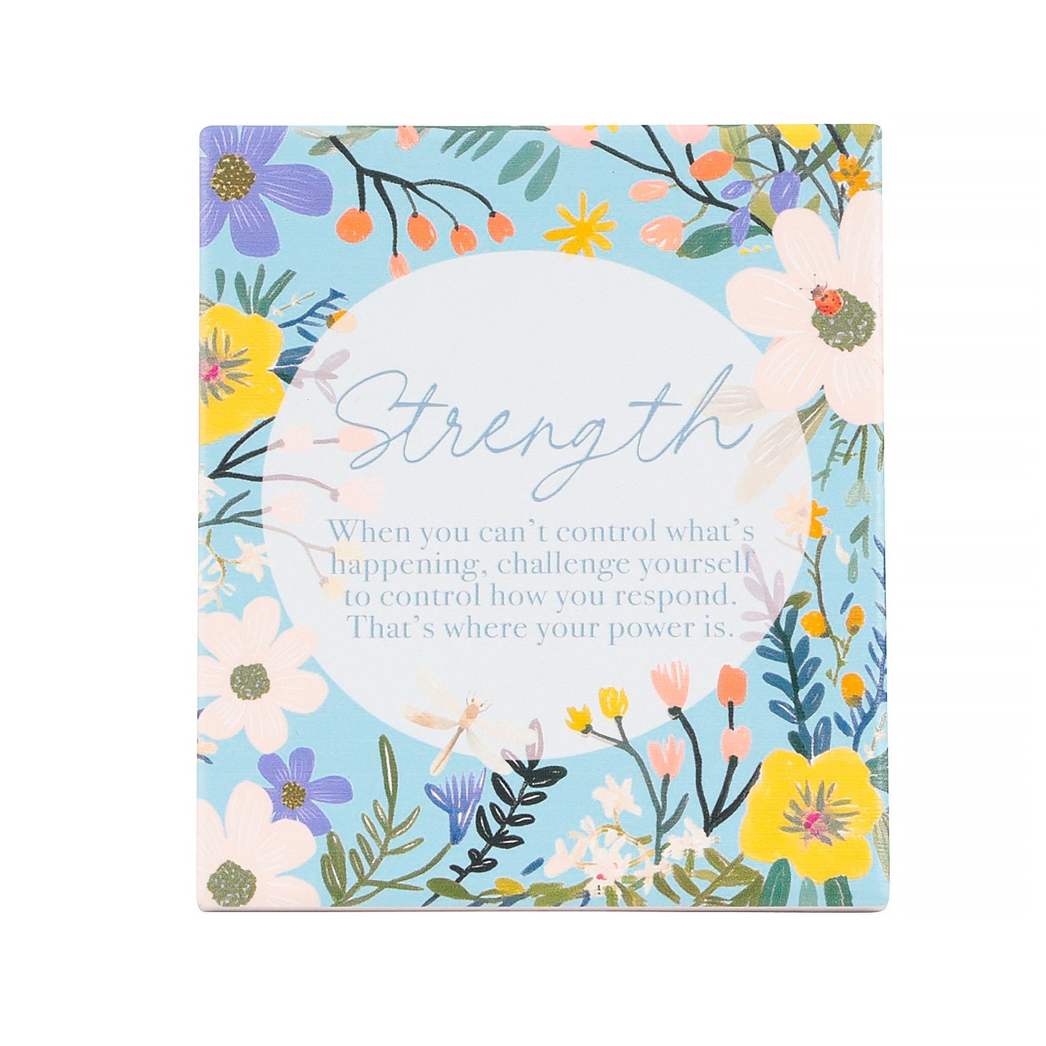 Splosh Ceramic Plaque - Cottage Grove 14 x 12cm - Strength Verse