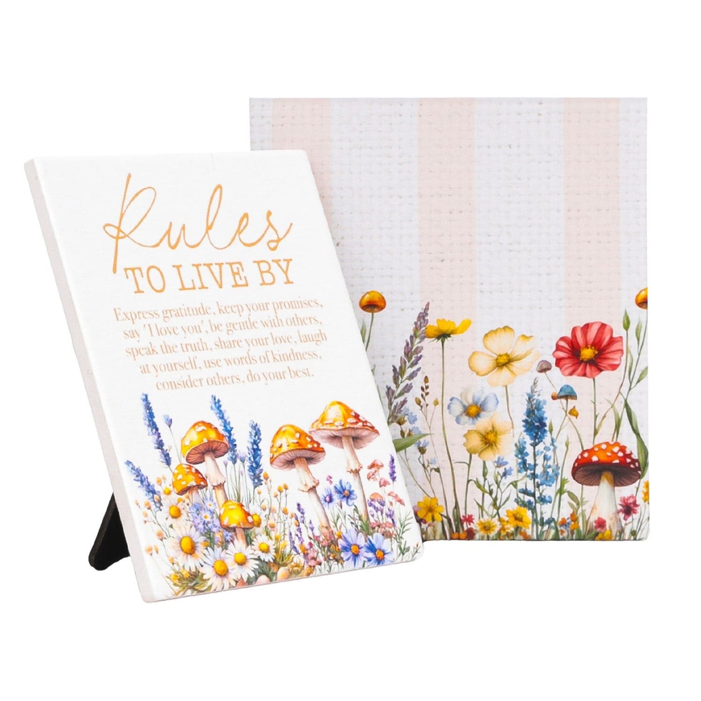 Splosh Ceramic Plaque - Cottage Grove 14 x 12cm - Rules Verse
