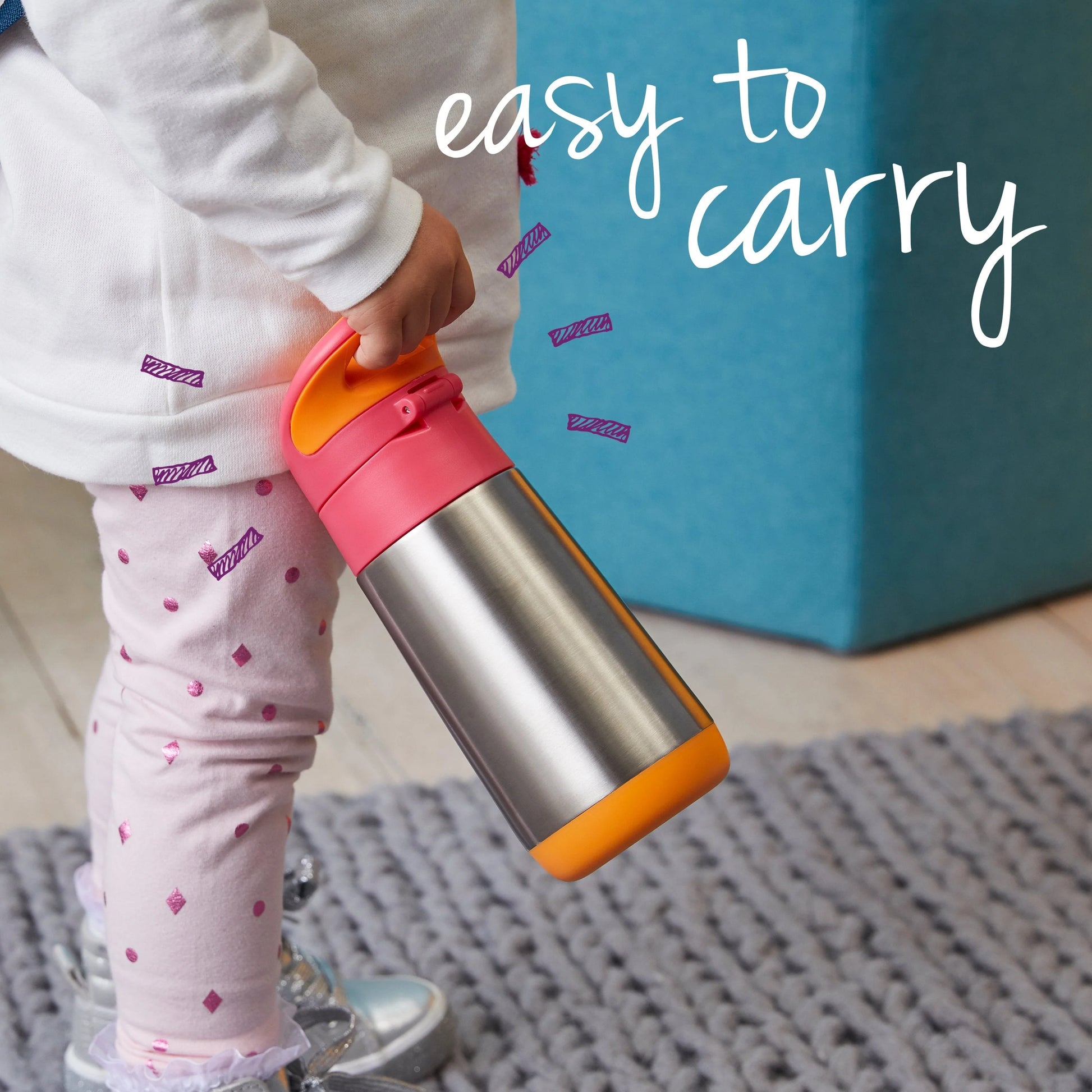 B.Box Insulated Drink Bottle 350ml - Blue Slate
