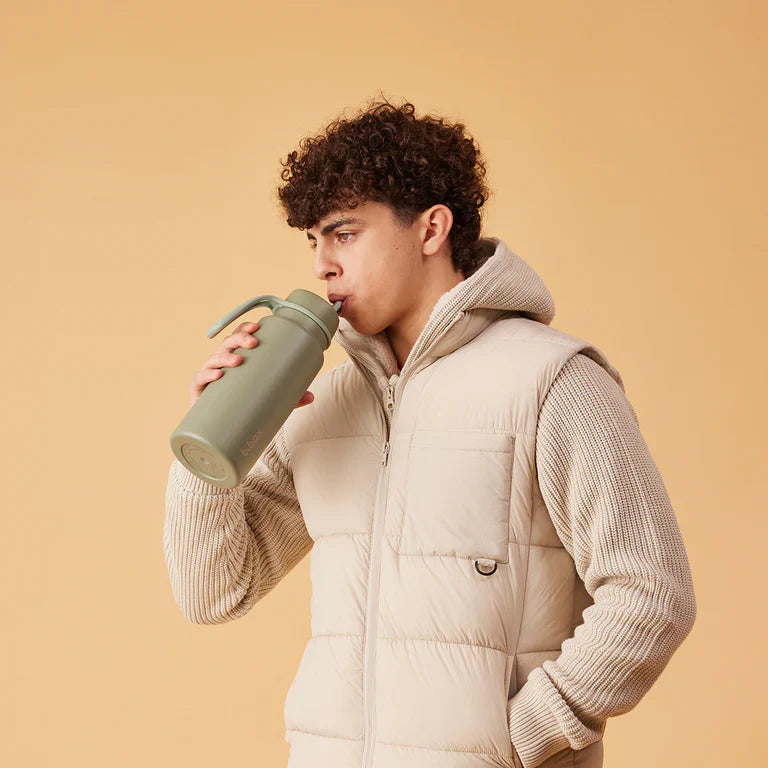 B.Box Insulated Flip Top Bottle 1L - Olive