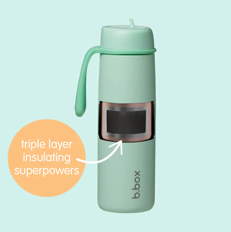 B.Box Insulated Flip Top Bottle 690ml - Spearmint