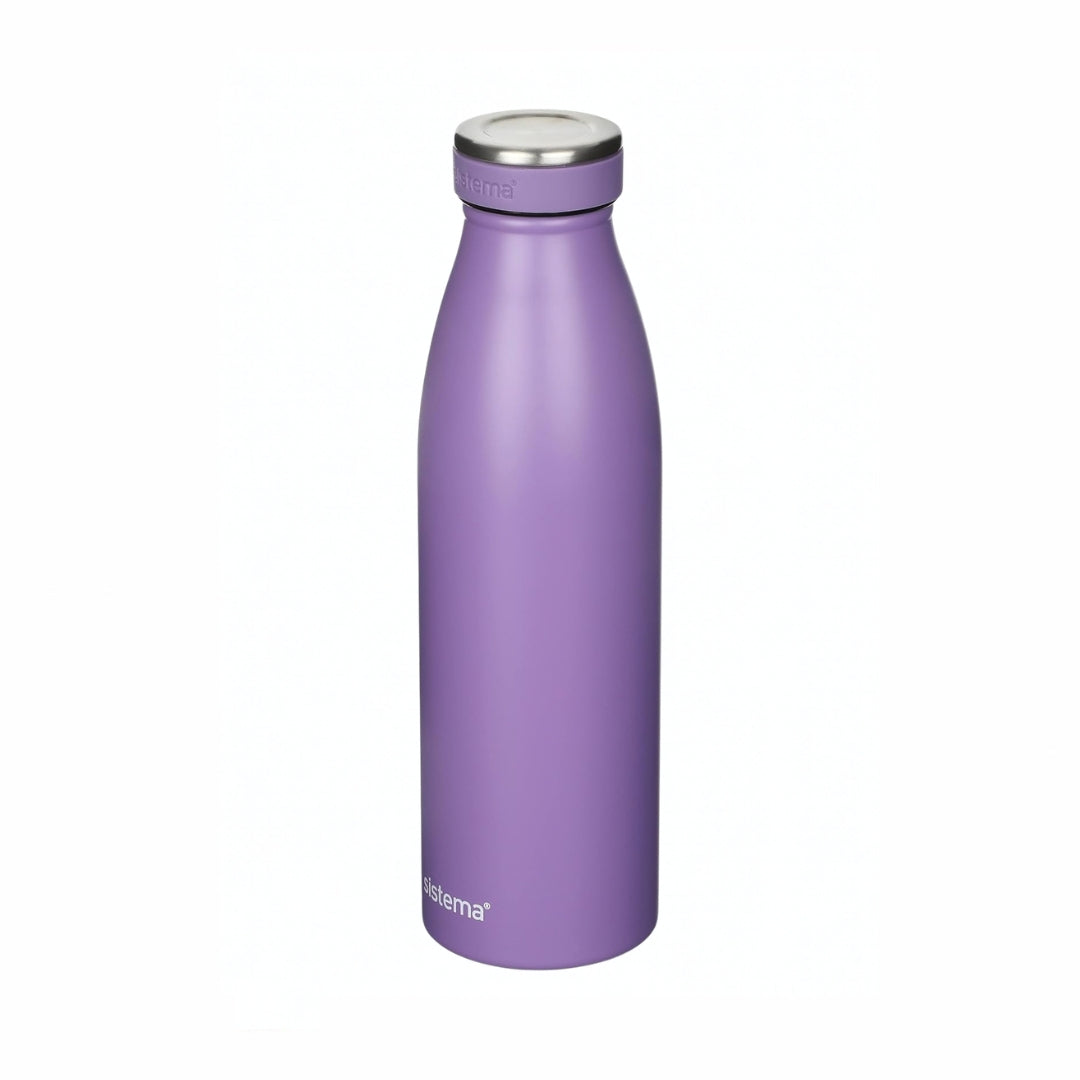 Sistema - Hydrate - Stainless Steel Bottle 500ml - Purple