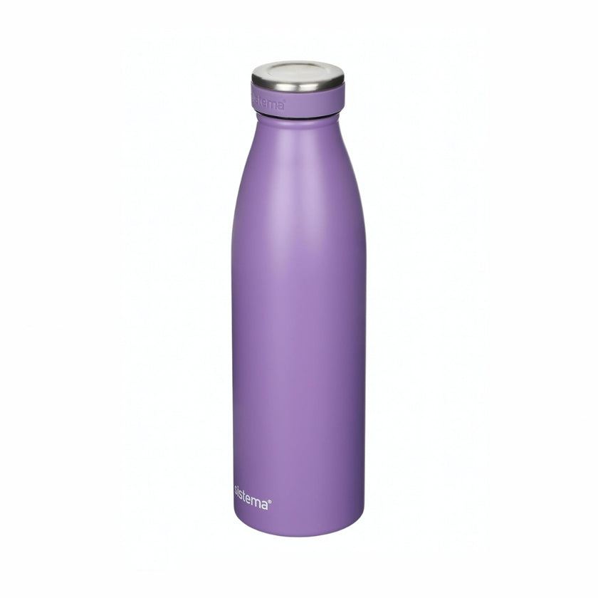 Sistema - Hydrate - Stainless Steel Bottle 500ml - Purple