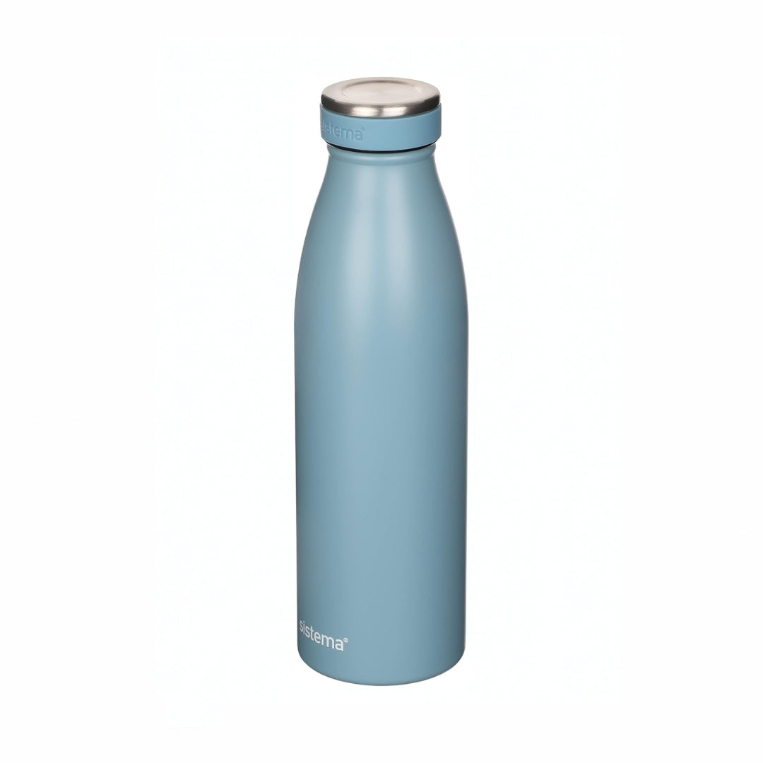 Sistema - Hydrate - Stainless Steel Bottle 500ml - Baby Blue
