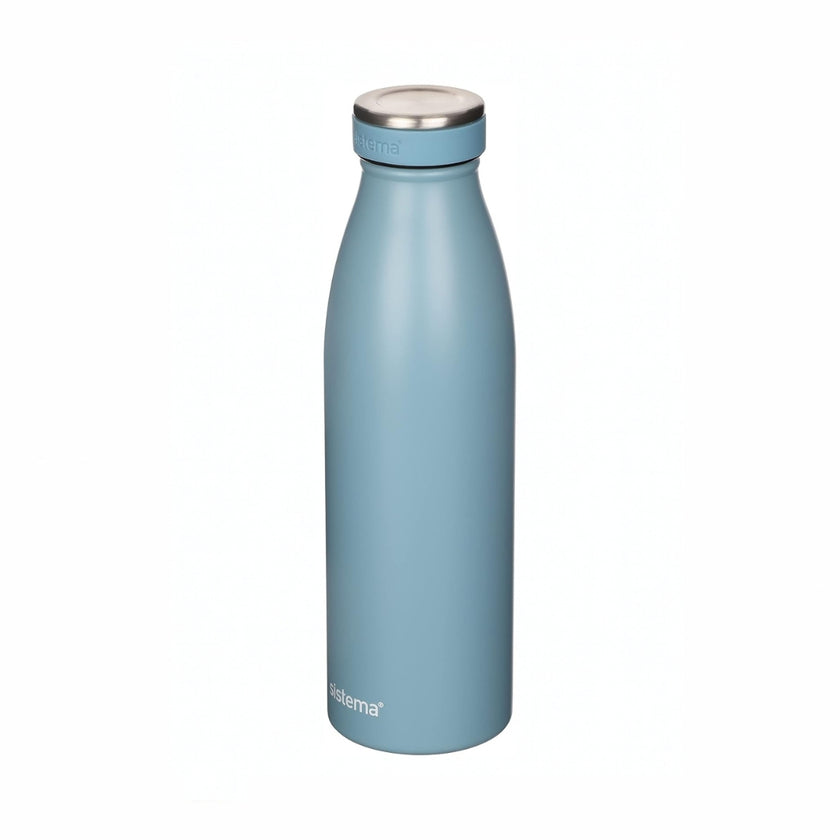 Sistema - Hydrate - Stainless Steel Bottle 500ml - Baby Blue