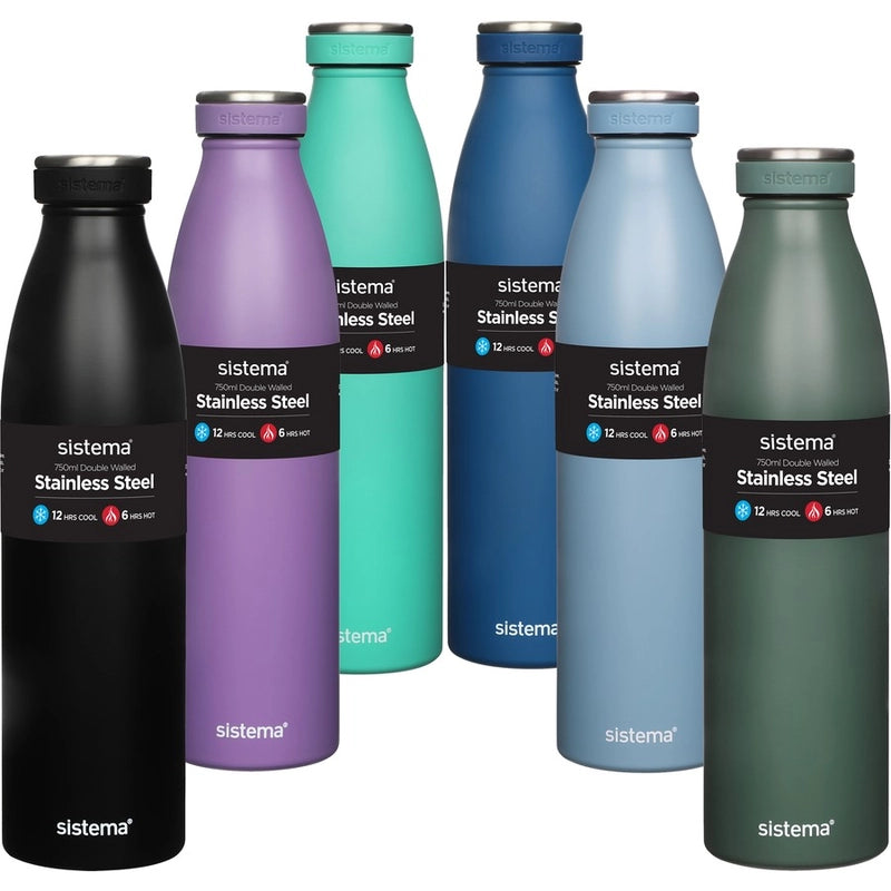 Sistema Stainless Steel Bottle 750ml x 1pc Assortment