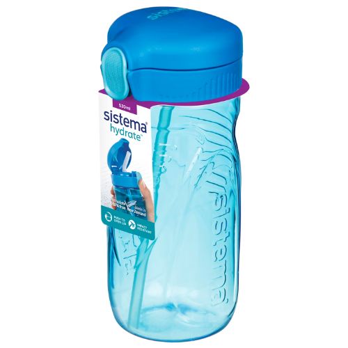 Sistema Hydrate Tritan Quick Flip Bottle 520ml - Various Colours