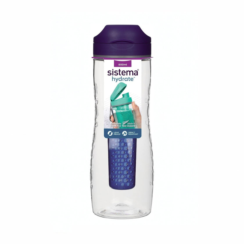Sistema - Hydrate - Tritan Infuser 800ml - Purple