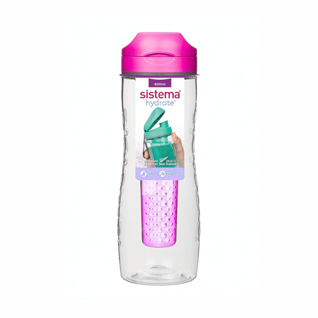 Sistema - Hydrate - Tritan Infuser 800ml - Pink