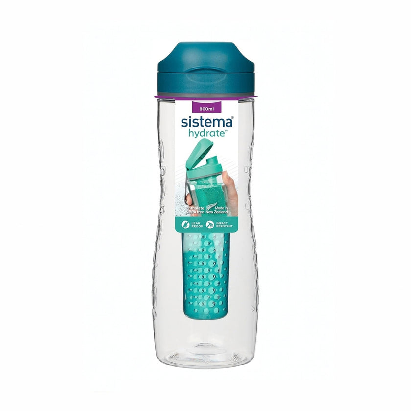 Sistema - Hydrate - Tritan Infuser 800ml - Turquoise