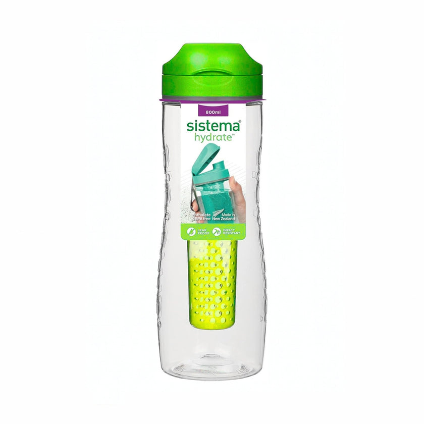 Sistema - Hydrate - Tritan Infuser 800ml - Green