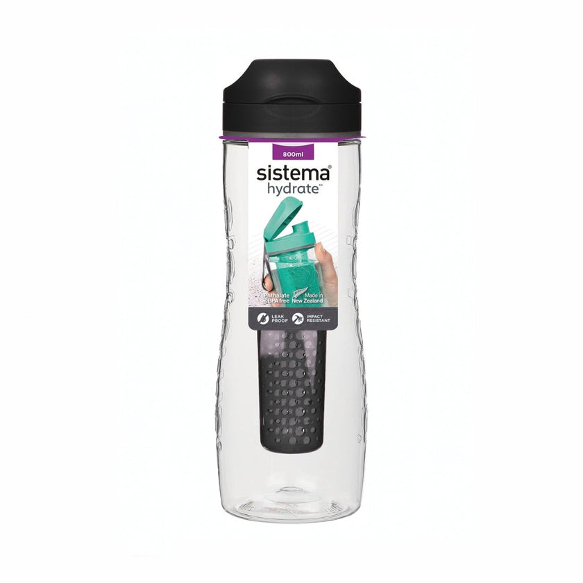 Sistema - Hydrate - Tritan Infuser 800ml - Black