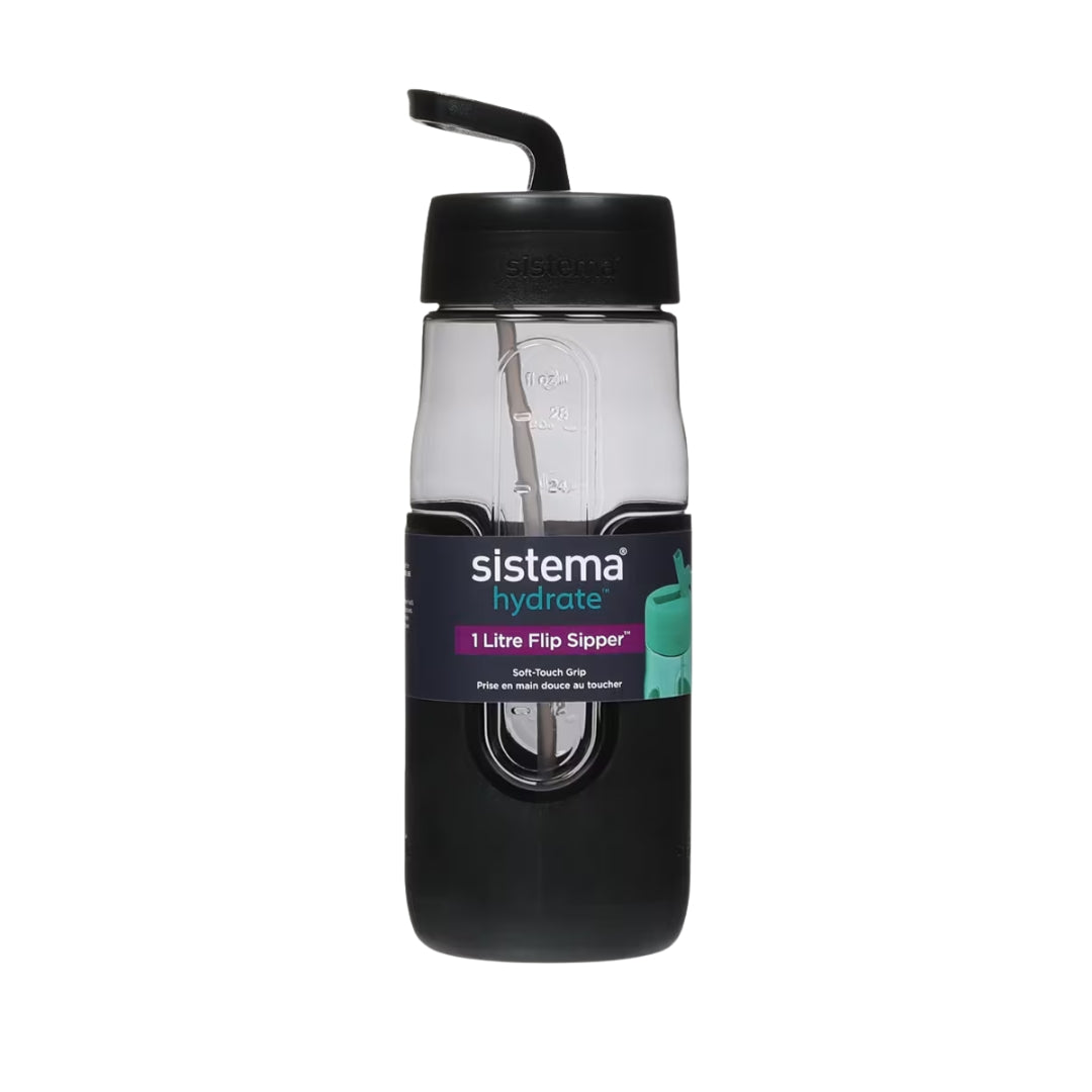 Sistema - Hydrate - Flip Sipper 1L - Black