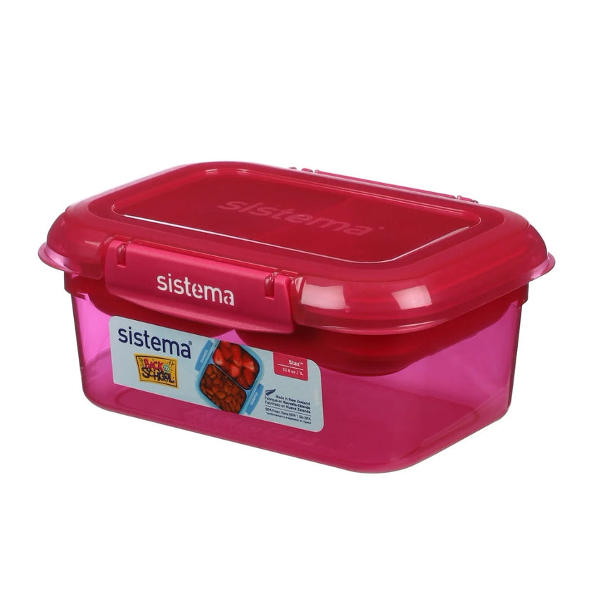 Sistema - Back To School - Stax Lunchbox 1L - Pink