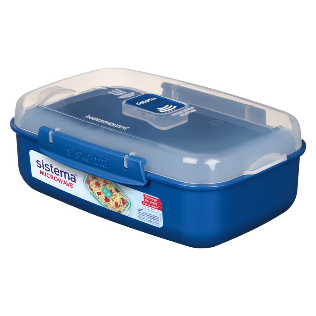 Sistema Lunch Microwave Rectangle Lunchbox 1.25L - Blue