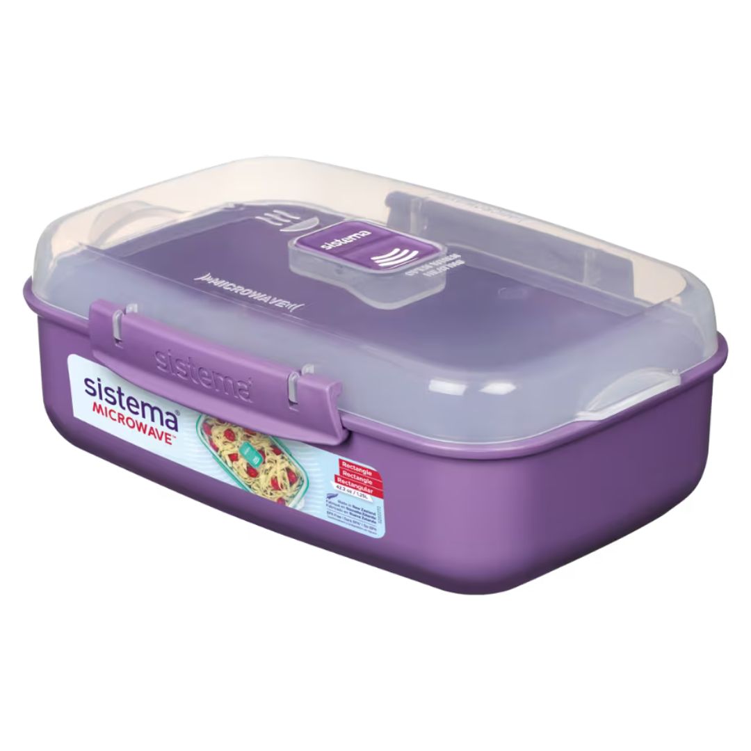 Sistema Lunch Microwave Rectangle Lunchbox 1.25L - Purple