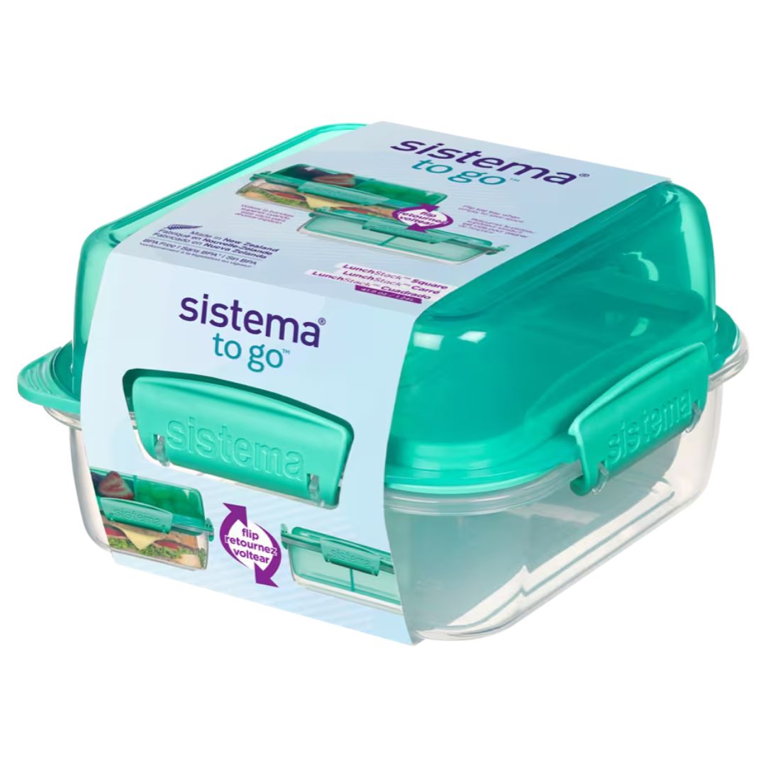 Sistema To Go LunchStack Square 1.24L - Green