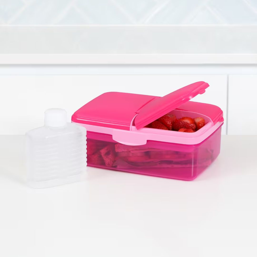 Sistema Lunch Slimline Quaddie Lunchbox 1.5L - Pink